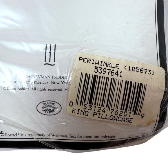 Laura Ashley Pillowcase King Size One Sham Purple Floral Cotton Blend New - Picture 7 of 7